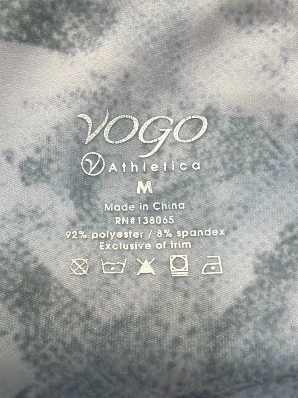 Vogo Women’s Athletic Skort in Light Gray Marble Print.